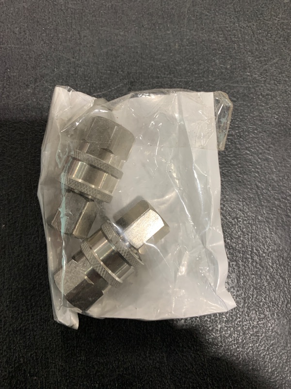 Photo 1 of 2 Sets Hotop NPT 3/8 Inch Stainless Steel Male and Female Quick Connector Kit Pressure Washer Adapters (Internal Thread)
