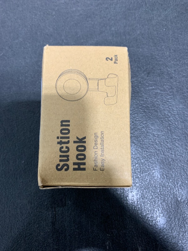 Photo 1 of LUXEAR Suction Hooks, 2 Pack Razor Hooks Removable & Reusable Suction Shower Hook Waterproof Powerful Vacuum Suction Hanger for Towel Bathrobe Loofah Bathroom Kitchen Storage Hooks Weather Hanger Hook
