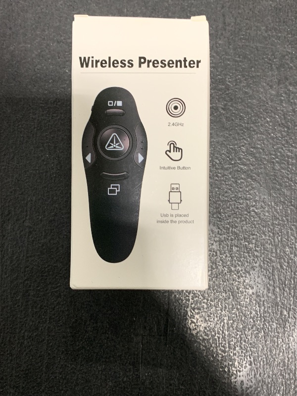 Photo 1 of USB Type C Presentation Clicker Wireless Presenter Remote Clicker for PowerPoint Presentations with Red Pointer, PowerPoint Clicker Slide Advancer for Mac/Laptop/Computer/Class/Office