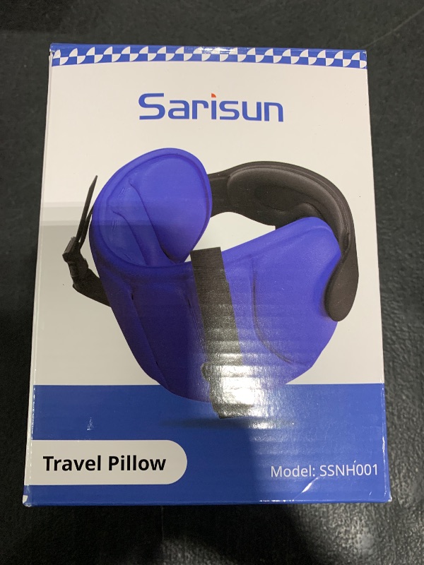 Photo 1 of SARISUN Travel Pillows for Airplanes, Neck Pillow with Eye Mask for Sleeping Long Flights, Travel Pillow for Car Road Trip, Car Headrest, FSA HSA Eligible Approved Travel Accessories, Black