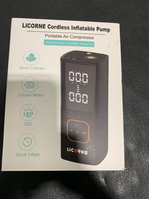 Photo 1 of Tire Inflator Portable Air Compressor, 5X Faster Portable Air Pump for Car Tires with Powerful Battery, 180PSI Cordless Air Pump with Digital Pressure Gauge for Cars, Bike & Motorcycle Tires, Ball