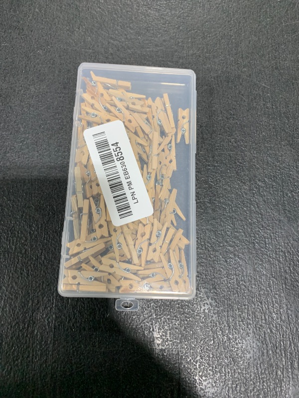 Photo 1 of DECORA Sturdy 1 Inch Mini Wooden Craft Clothespins 100pcs