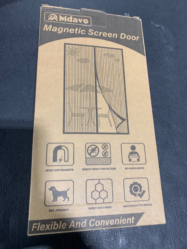 Photo 1 of Magnetic Screen Door, Keep Bugs Out, Pet & Kid Friendly?Works with Front Doors, Sliding Doors,Fit Door Size 30 x 80 Inches