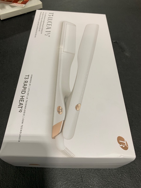 Photo 1 of T3 Lucea 1.5 Straightening & Styling Iron, White/Rose Gold, 1 ½”