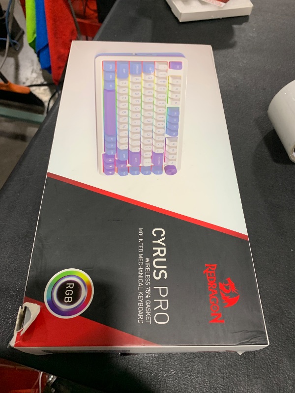 Photo 1 of Redragon K681 Wireless Mechanical Keyboard, Gasket Mounted RGB Gaming Keyboard with Volume Knob, MDA-Profile, Pre-Lubed Linear Switches, 81 Keys 75? Tri-Mode Hot Swappable for PC/Xbox/Ps (Periwinkle)