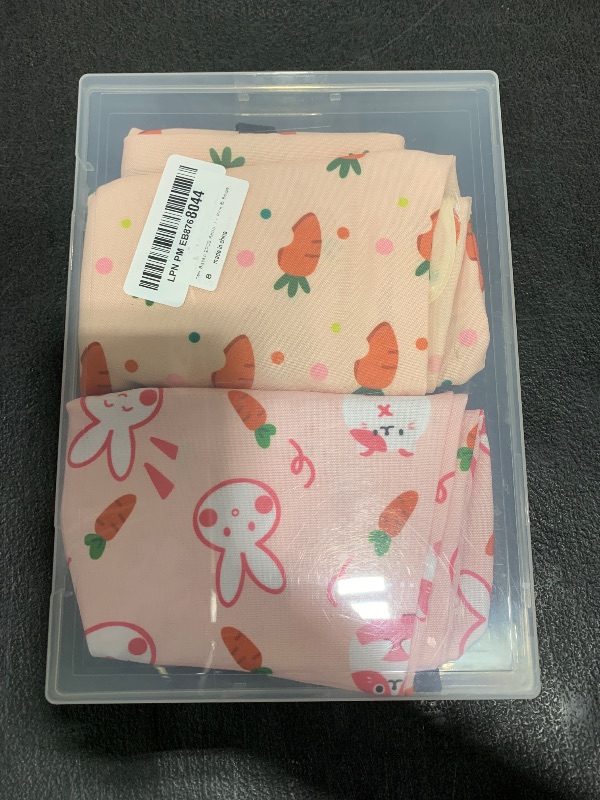 Photo 1 of Bissap 2PCS Rabbit Hay Feeder Bag, 2 Holes Hanging Hay Feeder Guinea Pig Hay Bag for Rabbits Bunny Chinchillas Hamsters Rats and Other Small Pets Small Animal - Pink & Beige