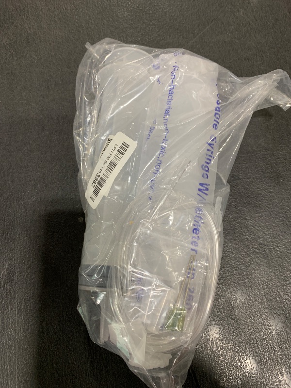 Photo 1 of 2 Pack 250ml Syringes with 55.1” Tube and Needle 14G 1.5”, Sterile Syringe with Cap Individually Packaged for Scientific Labs, Measuring, Watering, Refilling