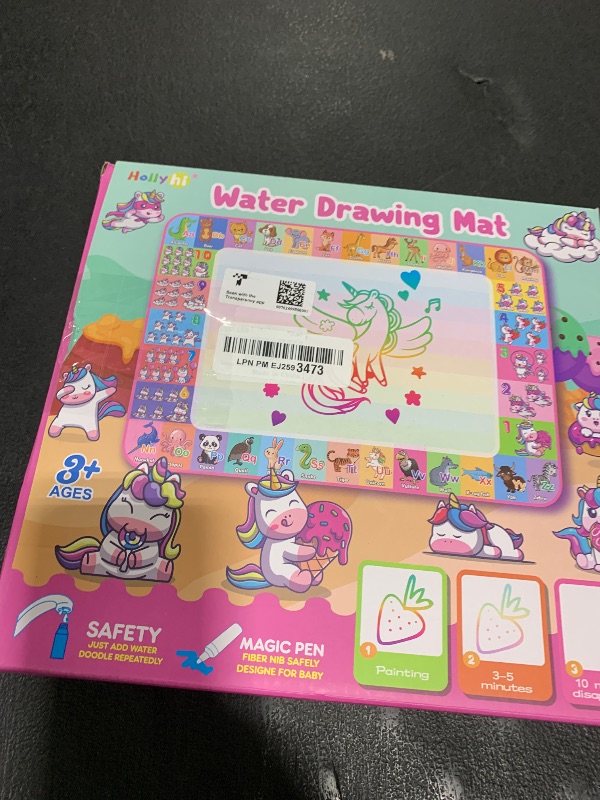 Photo 1 of Aqua Water Doodle Mat - Kids Drawing Mat Toddlers Educational Toys for Age 3 4 5 6 7 8 Year Old Boys Girls Gifts - Neon Color Mat Doodle Board Writing Drawing Toys Holiday Christmas Birthday Gifts