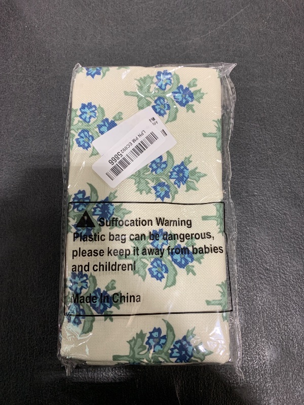 Photo 1 of Aytipun Sage Green Blue Floral Block Print Pillow Covers 18x18 Set of 2 Spring Flower Pattern Decorative Throw Pillowcases Outdoor Rustic Farmhouse Square Cushion Cases Decor for Home Couch Sofa Bed