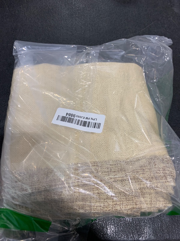 Photo 1 of ZeeMart Burlap Style Farmhouse Table Runners 108 Inches Long, Beige Rustic Woven Dining Table Runner for Everyday Use, 14x108 Inches, Oatmeal Beige