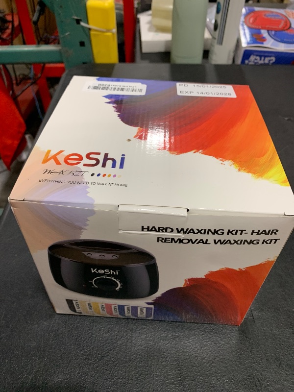 Photo 1 of KeShi Waxing Kit, Painless Hair Removal Wax Warmer, Home Wax Kit with 5 Bags Hard Wax Beans for Full Body, Legs, Face, Eyebrows, Bikini (Women & Men)