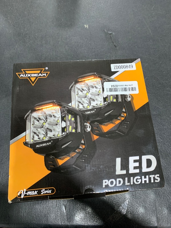 Photo 1 of Auxbeam V-MAX Series 4in 92W Round LED Pods with Amber Covers, Side Shooter LED Offroad Driving Light with DRL, 270° Combo Beam Pattern Universal Auxiliary Light for Truck ATV Wrangler Ford Pickup