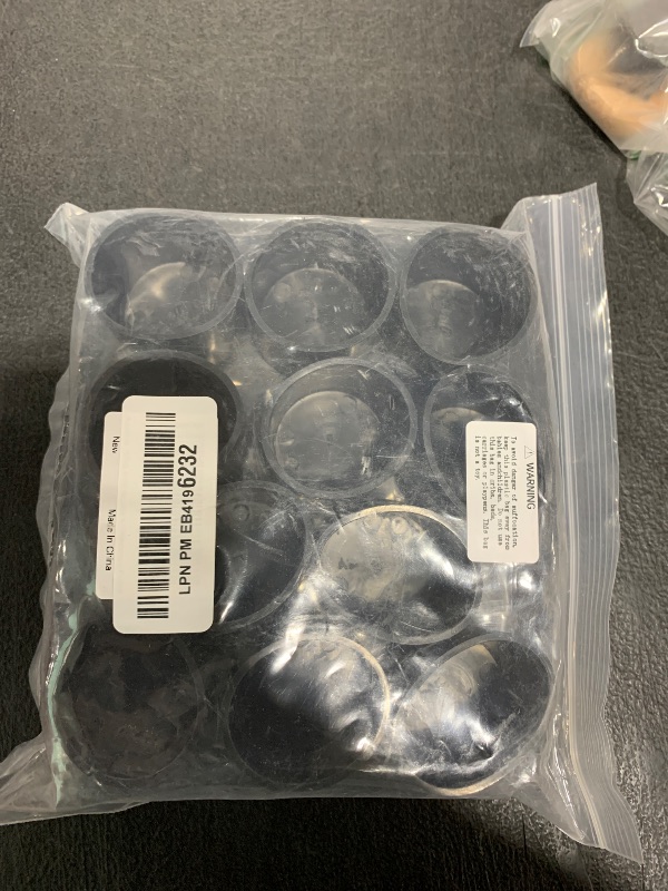 Photo 1 of Auvotuis 16Pcs 1-1/2 Inch (38mm) PVC Chair Leg Tips Caps, Round Non-Slip Folding Chair Leg End Caps Black Furniture Table Feet Caps Floor Protector Cups for Hardwood Floors