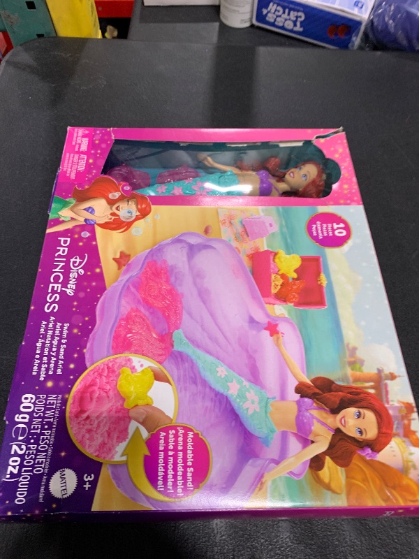 Photo 1 of Mattel Disney Princess Toys, Ariel Mermaid Doll & Pool Set with Moldable Sand, 3 Molds & 6 Accessories, Inspired by The Little Mermaid Movie