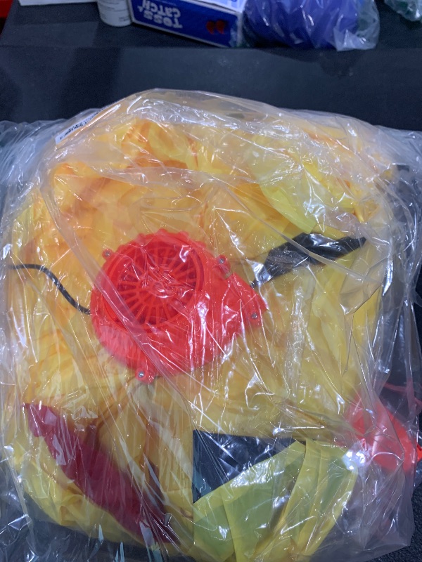 Photo 1 of PHQOORYTH Yellow Mascot Inflatable Costumes for Adult, Inflated Halloween Costumes,Inflatable Costumes for Men Women,Blow up Costumes
