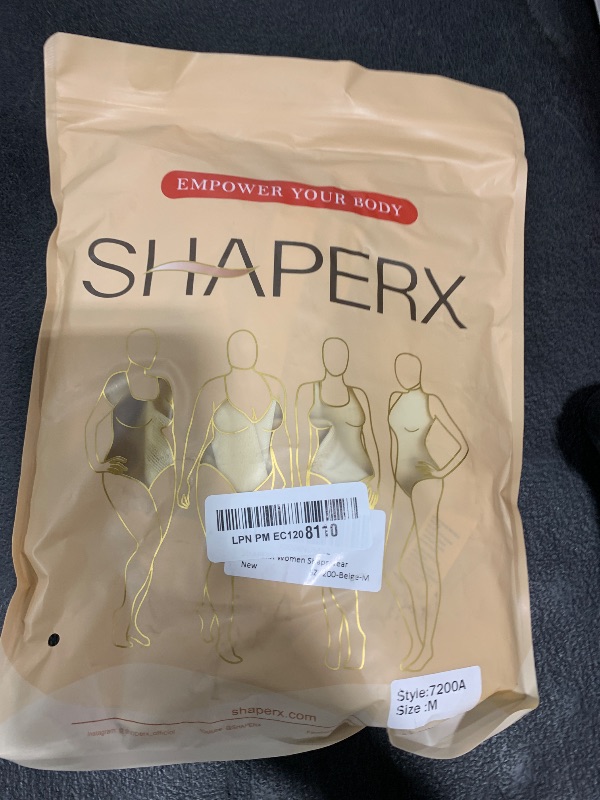Photo 1 of SHAPERX Women's Fajas Colombianas Shapewear Postpartum Tummy Control Body Shaper Butt Lifter Bodysuit,SZ7200-Beige-M
