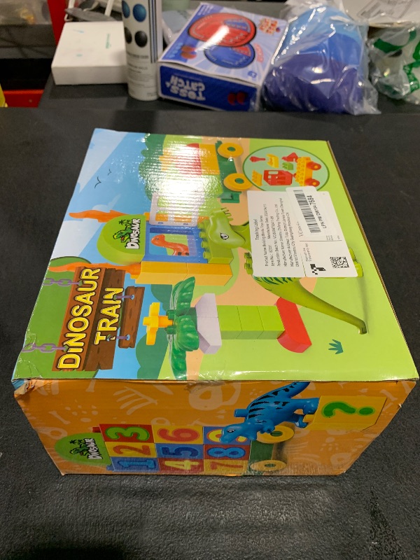 Photo 1 of Dinosaur Building Blocks Toys,Jurassic Theme Building Blocks,With A Counting Train,A Big T-rex,and Three Dinosaurs,Compatible With All Major Brands, Gift For Kids Toddlers Boys Girls Age 3,4,5,6,7,8+