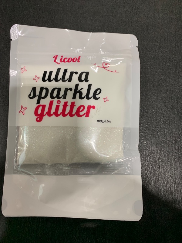 Photo 1 of 100g/3.5oz Pack Iridescent Rainbow Fine Glitter for DIY Craft, Extra Fine Glitter for Epoxy Resin, Glitter for Tumbler Candle Making, Festival Decoration Makeup Body Face Nail Art (Iridescent White)