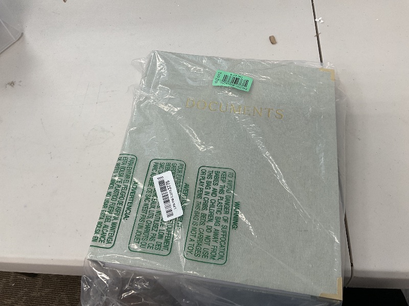 Photo 1 of Aesthetic Document Organizer - Sturdy Linen 3-Ring Binder Safely Stores All Your Important Documents and Files in One Place - Easy to Use Expanding Storage Folder Incl. Envelopes, Pockets & Labels