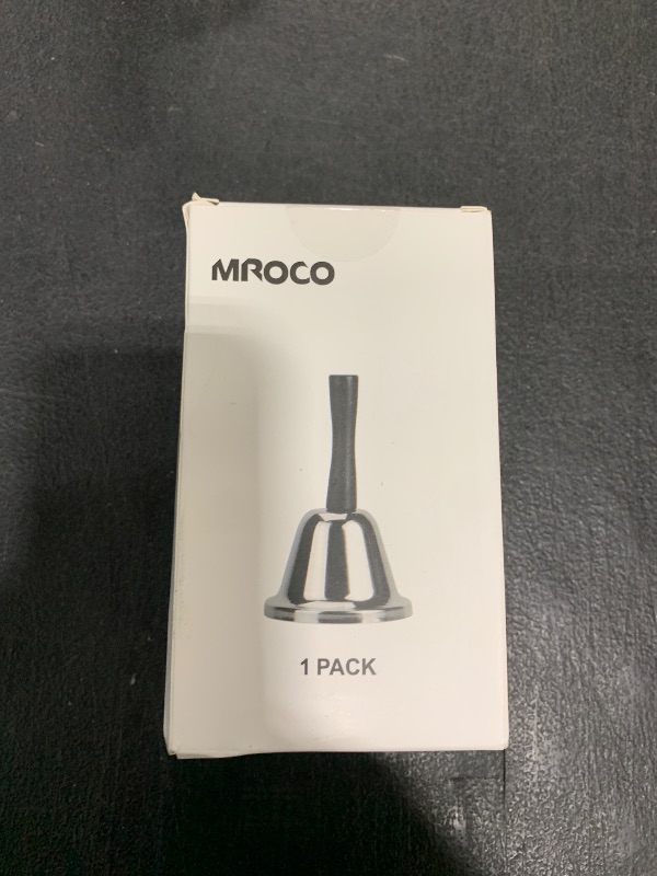 Photo 1 of MROCO Loud Hand Bell, Silver Steel Hand Bells for Adults, Dinner Bells for Inside Classroom Bell, for Food Line, Alarm, Jingles, Ringing