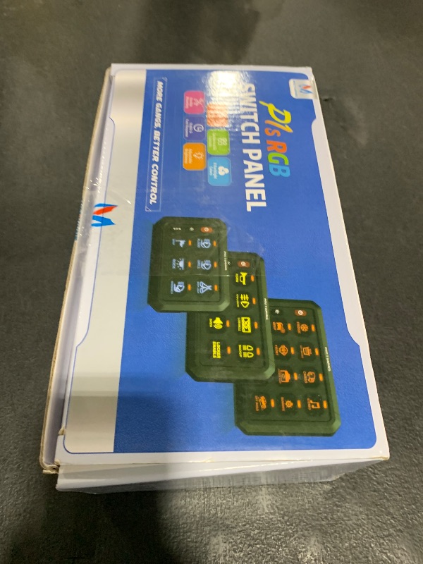 Photo 1 of MICTUNING P1s RGB 6 Gang Switch Panel, Multifunction Toggle Momentary Strobe Pulsed Switch Pod with Backlit Off 5 Level Brightness Circuit Control Relay System Box for Truck RV Offroad Marine