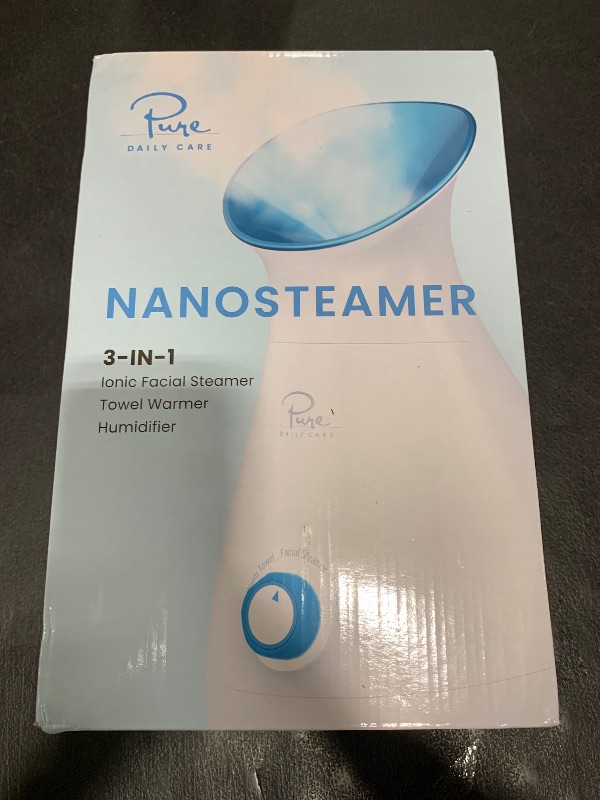 Photo 1 of NanoSteamer Large 3-in-1 Nano Ionic Facial Steamer with Precise Temp Control - Humidifier - Unclogs Pores - Blackheads - Spa Quality - Bonus 5 Piece Stainless Steel Skin Kit (Teal)