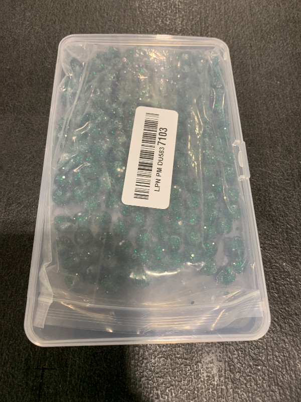 Photo 1 of PH PandaHall 200pcs Green Rhinestone Beads for St. Patrick's Day, 10mm Crystal Disco Ball Polymer Clay Glitter Round Loose Beads for Bracelet Necklace Earring Jewelry Making