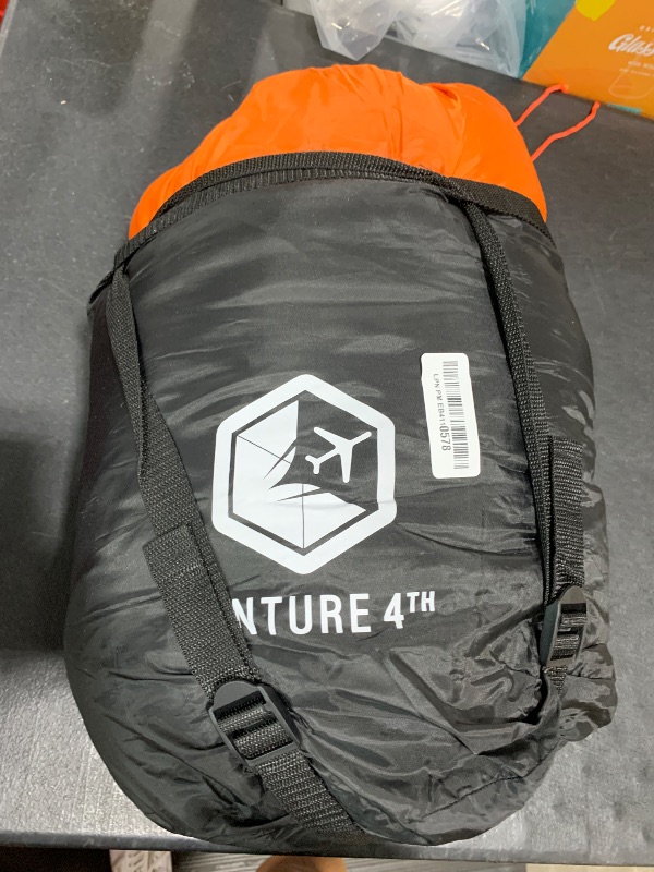Photo 1 of VENTURE 4TH 3-Season XL Backpacking Sleeping Bag, Camping Sleeping Bags for Adults & Kids - Lightweight, Comfortable, Water Resistant, Ideal for Hiking, Camping & Outdoor – Orange/Gray