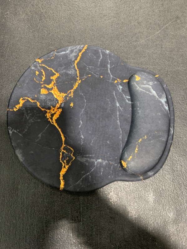 Photo 1 of eulps Mouse Pad with Wrist Rest, Comfortable Computer Mousepad with Gel Wrist Support Smooth Surface and Non-Slip PU Base for Pain Relief, Laptop, Office & Home (Black Marble)