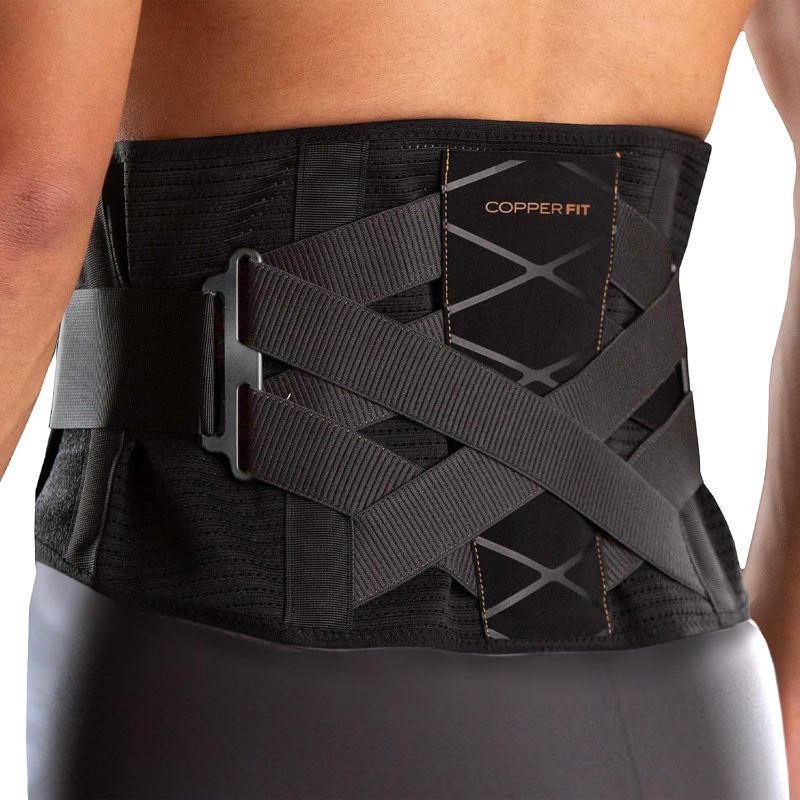 Photo 1 of Copper Fit X-Back Brace for Lower Back Pain, Lumbar Support, Herniated Disc, Sciatica, Arthritis – Adjustable, Breathable Design - for Men and Women