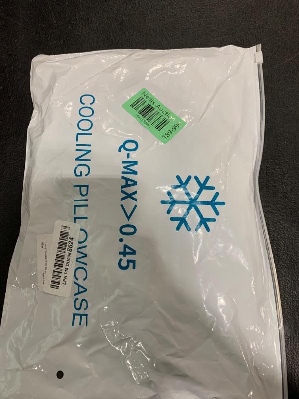 Photo 1 of Fittia Cooling Pillow Cases for Hot Sleepers, 2 Pack Standard Size, Breathable Cooling Pillow Covers with Hidden Zipper, Both Sides Q-Max>0.45, Ideal for Night Sweats, Grey
