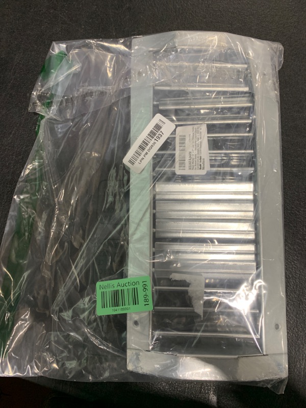 Photo 1 of Repa Market 13" x 5" Inch Air Exhaust Grille for Round Ducts - Adjustable Louvre Blade - Galvanized Air Supply Vent Cover - Side Fit Round Surface Canal Ducting from 9.84" to 35.43" Inches