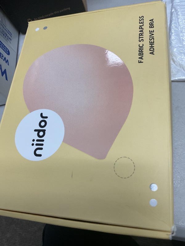 Photo 1 of Niidor Sticky Backless Invisible Push Up Self Bra Black