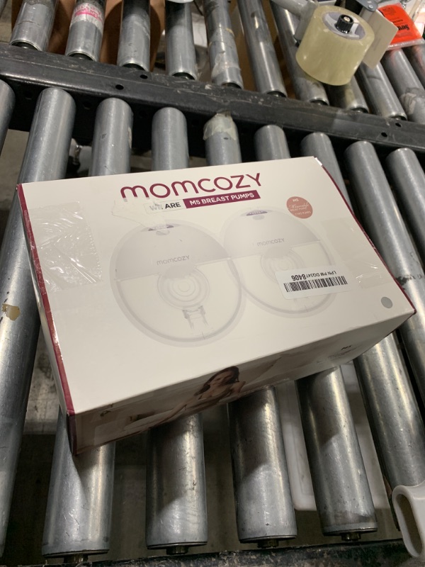 Photo 1 of Momcozy M5 Hands-Free Wearable Breast Pump, Double-Sealed Flange for Baby-Like Comfort, 3 Modes & 9 Suction Levels, Portable Electric Pump – 24mm, 2-Pack Quill Gray