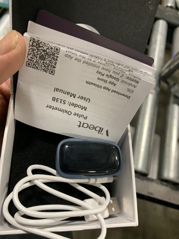 Photo 1 of Vibeat Oxylink Wearable Pulse Oximeter - Bluetooth Oxygen Meter with Audio Notification, Rechargeable Finger Blood Oxygen Monitor for Continuous Tracking with Free App