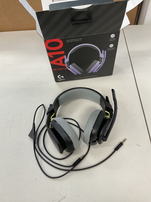 Photo 1 of Logitech G Astro A10 Gen 2 Cross-Platform Wired Gaming Headset for PlayStation 5/4, Xbox S|X, Nintendo Switch, PC: 3.5mm Headphone Jack, 32mm Drivers, Flip-to-Mute Mic, Over-Ear  black head phones 