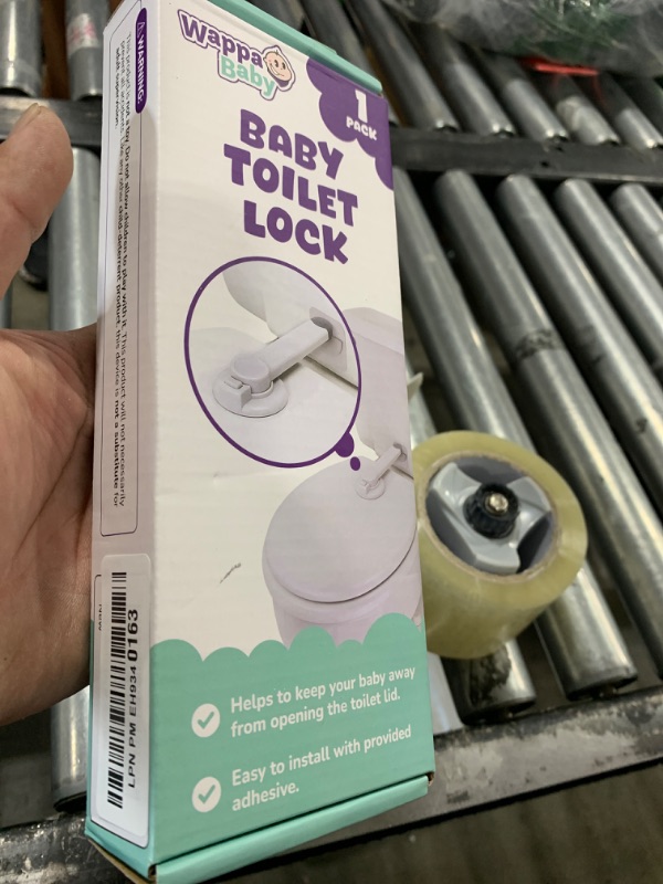 Photo 1 of Baby Toilet Lock by Wappa Baby - 9"L x 4"W - Ideal Baby Proof Toilet Lid Lock - No Tools Needed Easy Installation with 3M Adhesive - Top Safety Toilet Seat Lock - Fits Most Toilets - White (1 Pack)