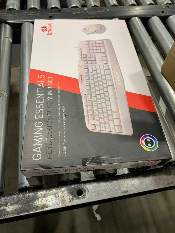 Photo 1 of Redragon Updated S101W-1 Programmable Gaming Keyboard and Mouse, RGB Backlit Keyboard Mouse with Software, Independent Macro Record Keys, Value Combo Set, White