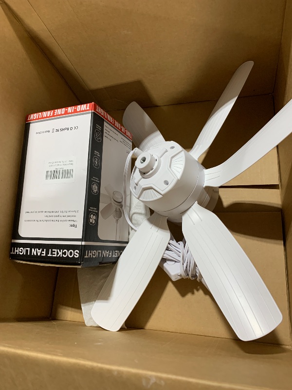 Photo 1 of Fanspex 20.5'' Gazebo Ceiling Fan with Light, Plug in Outdoor Hanging Fan for Patio Canopy Tent Porch RV, 5 Fan Speeds with Adjust Lighting, 16.4 FT Cord, 8 Hours Timer (Remote need Paired before Use)
