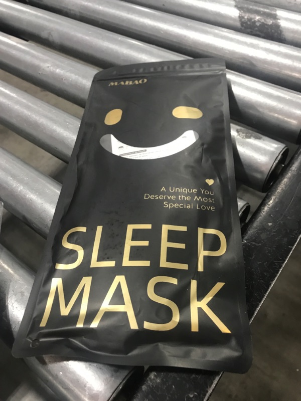 Photo 1 of MABAO Sleep Mask for Side Sleeper, Eye Mask for Sleeping Women Men, 3D Contoured Cup No Eye Pressure 100% Light Blocking Sleeping Mask with Adjustable Strap Night Blindfold Flight, Travel, Nap, Black