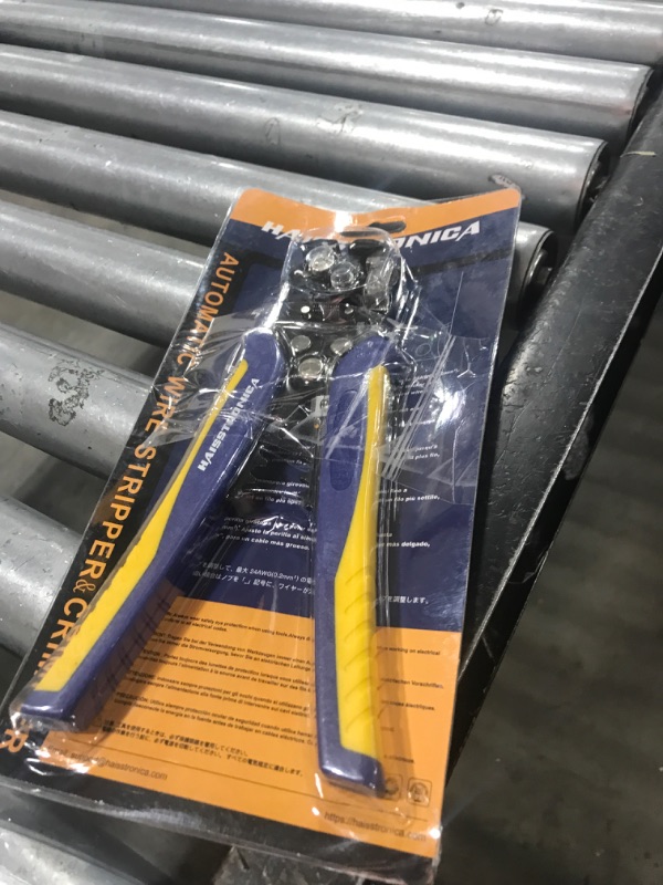 Photo 1 of haisstronica Self-Adjusting Wire Stripper, 3 in 1 Stripper/Cutter/Crimping Heavy Duty Automatic Electrical Wire Strippers for 10-24 AWG