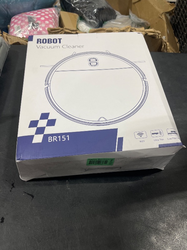 Photo 1 of Robot Vacuum and Mop Combo, 2-in-1 Mopping Robot Vacuum Cleaner with 2300Pa Suction, 2.87'' Slim Design, Wi-Fi/App/Voice Control, 3D Obstacle Avoidance&Self-Charging for Hard Floors, Carpets, Pet Hair
