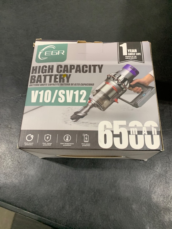 Photo 1 of EGR High Capacity 6500mAh V10 Battery Replacement Compatible with V10 Animal V10 Absolute V10 Fluffy V10 Motorhead SV12 Cordless Stick Vacuum Cleaner (Not Fit SV10)