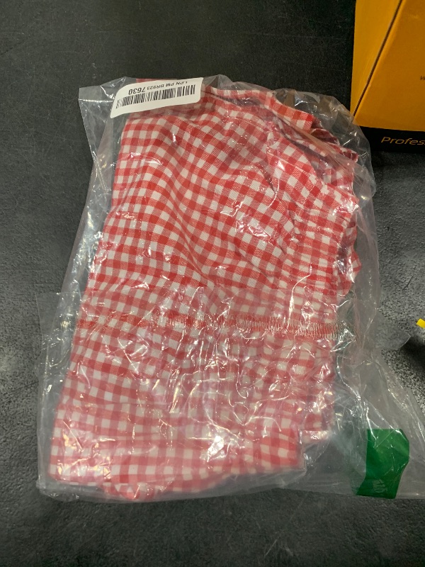Photo 1 of Women Pajamas Shorts Y2k Plaid Elastic Waist Boxer Pj Bottoms Casual Lounge Sleep Shorts (Red, S)