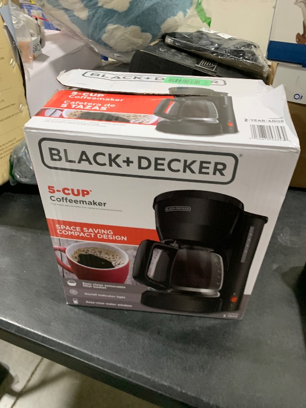 Photo 1 of BLACK+DECKER 5-Cup Coffeemaker, Black, DCM600B