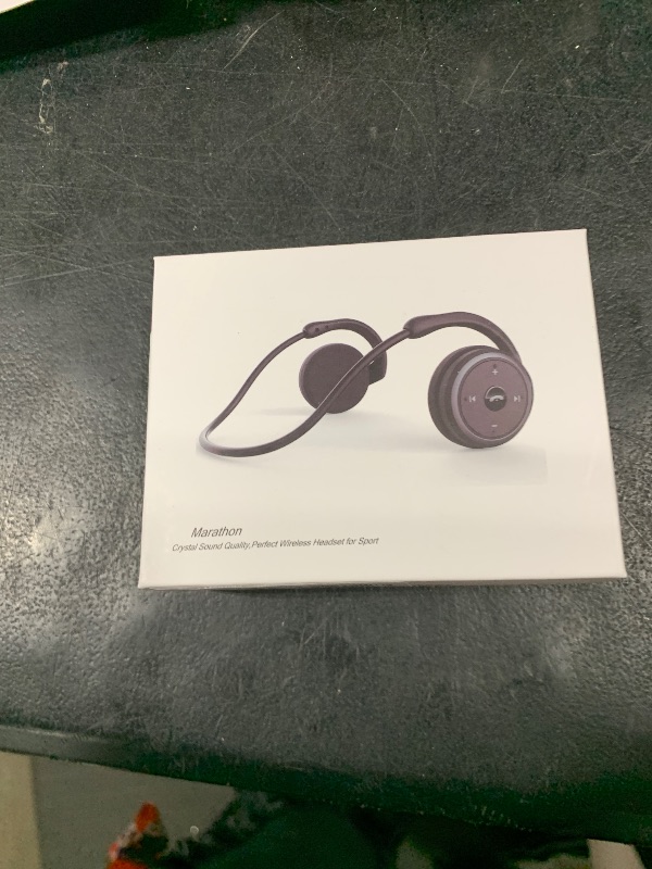 Photo 1 of RTUSIA Small Bluetooth Headphones Wrap Around Head - Sports Wireless Headset with Built in Microphone and Crystal-Clear Sound, Foldable and Carried in The Purse, and 12-Hour Battery Life, Blue