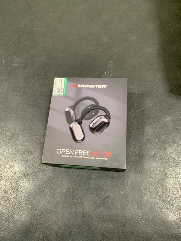Photo 1 of Monster Open Free AC100 Open Ear Headphones, Bluetooth 5.3 Wireless Headphones with Earhooks, Immersive Stereo Sound by Dual Large Driver, Clear Talk, 30H Playtime,Waterproof Sport Earbuds for Running