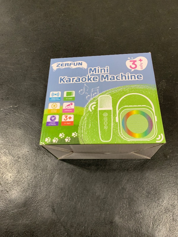 Photo 1 of ZERFUN Mini Karaoke Machine for Kids Adults, Karaoke Microphone Wireless Microphones Rechargeable with Bluetooth Speaker, Girls Boys Kids Birthday Christmas Toys Gifts Presents, Black