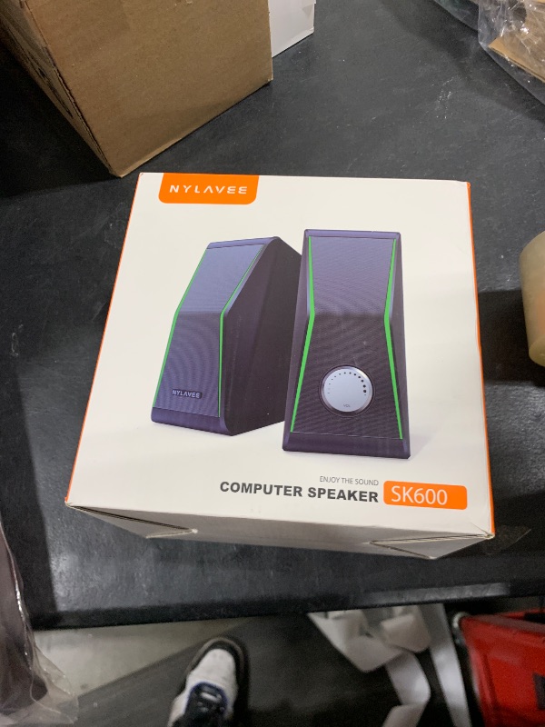 Photo 1 of Computer Speakers, Dynamic RGB PC Speakers, Bluetooth 5.0 HiFi Computer Speakers for Desktop with 2 Bass Diaphragms & 4 Speaker Units, USB Powered & 3.5mm AUX Cable for PC Laptop Monitor Tablet Phone