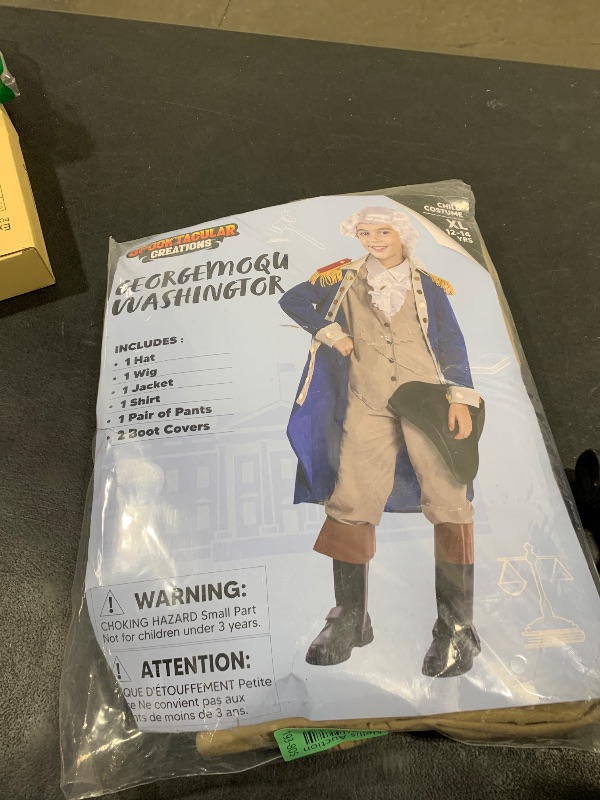 Photo 1 of Spooktacular Creations George Washington Costume for Kids, Colonial Boys Costume Set with Wig and Hat for Halloween Dress Up Party (X-Large, 12-14 yrs)